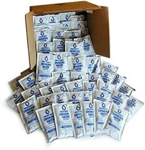 Emergency Water Pouch for Disaster or Survival, 125 ml Each