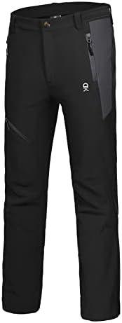 Little Donkey Andy Men’s Fleece Lined Softshell Pants for Hiking SKiiing