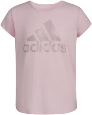 adidas Girls' Short Sleeve Cotton Essential T-Shirt Top