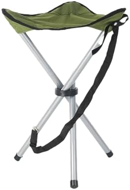 Folding Camping Stool,16.5" Folding Camping Chairs,Portable Tripod Seat,Outdoor Travel Tall Chair for Camping Walking Hunting Hiking Fishing Mountaineering Picnic Beach BBQ Garden Lawn(Green)