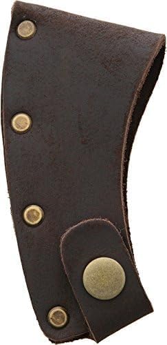 Prandi Axes Genuine Leather Case Ref.7.MOD.13000Y - Leather Pocket for 3.051.05/3.043.06/3.059.04 Axe - ‎9" x 5" x 1.5" - Hatchet Cover Sheath for Camping and Outdoor Activities.