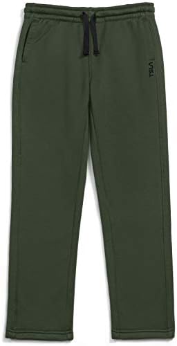 TSLA Boy's Winter Hiking Sweatpants with Pockets, Thermal Comfy Fleece Pants, Athletic Running Jogging Pants