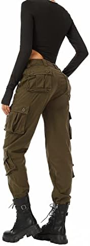 Women's Cotton Casual Military Army Cargo Combat Work Pants with 8 Pocket