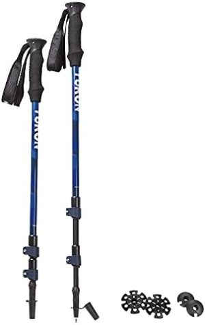 Yukon Charlie's Sherpa Trekking Poles, Twist Lock Adjustment System, Hiking Poles and Snow Baskets, Multiple Styles & Sizes