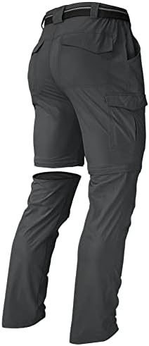 Men's Hiking Pants Convertible Zip Off Lightweight Waterproof Quick Dry Outdoor Fishing Travel Safari Camping