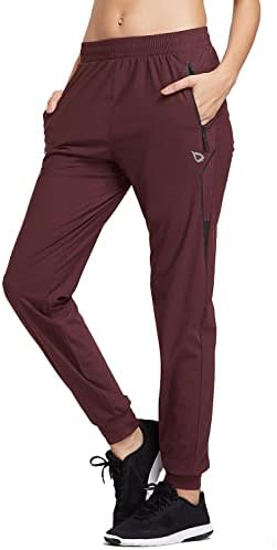 BALEAF Women's Joggers Pants Athletic Running Jogging Pants Hiking Quick Dry Zipper Pockets