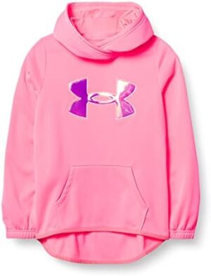 Under Armour Girls' Armour Fleece Iridescent Big Logo Hoodie