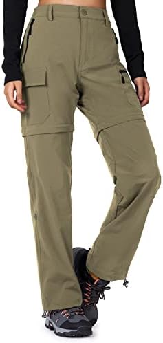 Cycorld Women's-Hiking-Pants-Convertible Quick-Dry-Stretch-Lightweight Zip-Off Outdoor Pants with 5 Deep Pockets