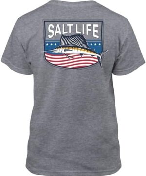 Salt Life Girls' Freedom Sail Youth Short Sleeve Classic Fit Shirt