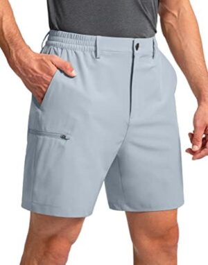 Pinkbomb Men's Golf Shorts with 6 Pockets Stretch Quick Dry Hiking Work Dress Shorts for Men