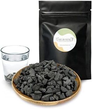 Karelian Heritage Raw Shungite Stones for Making Healthy Shungite Water 2 lb | Water Purification Filtering Authentic Shungite Rock | Alkaline Drinking Mineral Stone | Natural Organic Fertilizer SW08