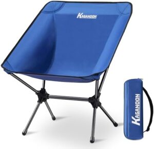 Camping Chair, Portable Camping Chair, Lightweight Foldable Chairs with Carry Bag for Outdoor Camping, Hiking, Beach, Travel (Blue)