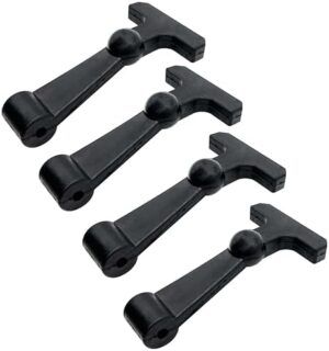 Black Replacement Cooler Latches (4 Pack) - Compatible with Yeti Cooler Accessories and RTIC Cooler - Premium Durable Rubber Latches - Easy to Install