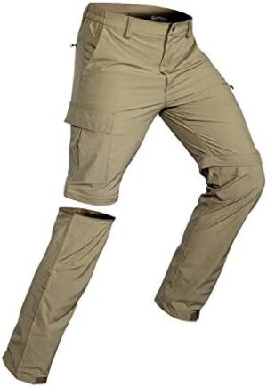 Wespornow Men's-Convertible-Hiking-Pants Quick Dry Lightweight Zip Off Breathable Cargo Pants for Outdoor, Fishing, Safari