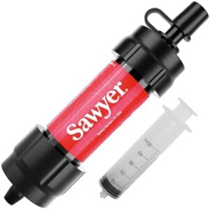 Sawyer Products SP120 Mini Water Filtration System, Filter and Cleaning Plunger only, Single, Red