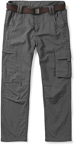 OCHENTA Men & Boys' Quick Dry Cargo Pants for Outdoor Hiking Camping Fishing