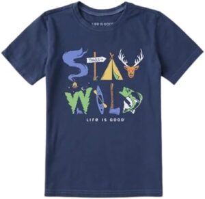 Life is Good Kids Stay Wild Short Sleeve Crusher Tee