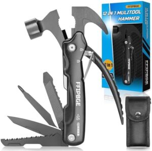 12 in 1 Multitool Hammer, Camping Accessories Survival Gear, Dad Gifts for Men, Birthday Gifts for Him, Stocking Stuffers for Men