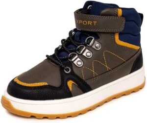 Rockport Kids Shoes Hiking Boots Boys with Bungee & Strap, Outdoor Trekking Shoes with Traction Outsole (Big Kid/Little Kid)