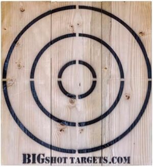 Wooden Throwing Target with Bottle Opener for Knives, Stars and Light Duty Axes