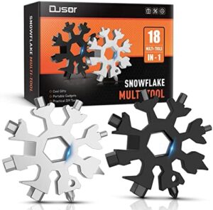 Dusor Gifts for Men, 18-in-1 Snowflake Multitool, Mens Stocking Stuffers, White Elephant Gifts for Adults, Mens Gifts for Christmas, Gifts for Dad Him Husband Grandpa, Cool Gadgets Tools for Men