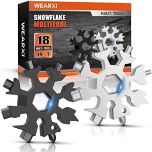 Gifts for Men, 18 in 1 Snowflake Multitool, Stocking Stuffers for Men, Mens Stocking Stuffers, Cool Gadgets for Mens Gifts, White Elephant Gifts for Adults, Dad Gifts for Men Who Have Everything