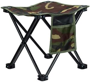 Portable Camping Stool with Side Pocket Camping Seat 12.5in Foldable Comfortable Widening Heightening for Travel Camping Fishing Hiking Gardening Picnic Beach BBQ Outdoor…