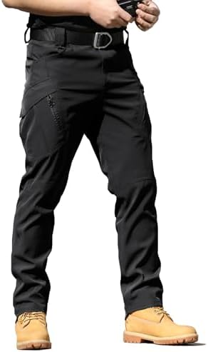 AUTIWITUA Men's Tactical Cargo Pants Water Resistant Lightweight Hiking Pants Outdoor Work Pants with Multi Pockets(No Belt)