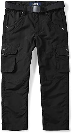 OCHENTA Men's & Boy's Pull on Casual Cargo Hiking Pants, Quick Dry Outdoor Camping Fishing