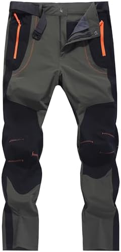 Men's Hiking Cargo Pants Outdoor Water Resistant Lightweight Quick-Dry Athletic Apparel, namely, Pants