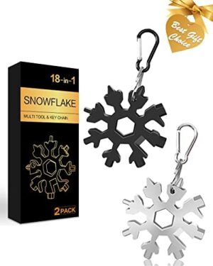 Stocking Stuffers for Adults Men, 2 Pack 18 in 1 Snowflake Multitool, Christmas Gifts for Men, White Elephant Gifts for Adults, Gifts for Men Who Have Everything,Tool Gift for Him Women Husband Boys