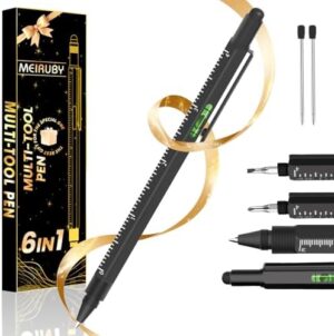 Stocking Stuffers for Adults Dad Gifts from Daughter Son Wife, 6 in 1 Multitool Pen Gifts for Him, Cool Gadgets for Men 2024, Christmas Birthday Gift for Men Dad Grandpa, Gift for Men Who Want Nothing