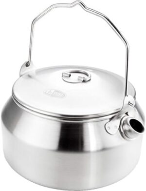 GSI Outdoors Glacier Stainless Steel Tea Kettle 1 qt. - Camping, Outdoors, & RV