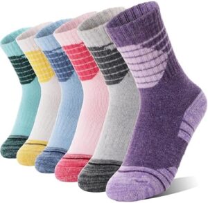 ANTSANG Kids Toddlers Boys Girls Merino Wool Hiking Athletic Thermal Warm Winter Socks