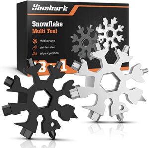 Gifts for Men Dad Him, Mens Stocking Stuffers 18-in-1 Snowflake Multitool, Mens Gifts for Christmas, Dad Gifts for Men Who Have Everything, White Elephant Gifts for Adults, Cool Gadgets Tools for Men