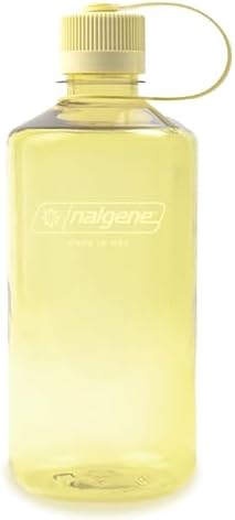 Nalgene Sustain Tritan BPA-Free Water Bottle Made with Material Derived from 50% Plastic Waste, 32 OZ, Narrow Mouth, Butter