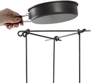 Camping Tripod Campfire Stand portable campfire,Over Fire Camp Grill with Carrying Bag for Outdoor Open Flame Cooking