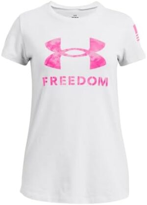 Under Armour Girls' Freedom Print Short Sleeve T Shirt