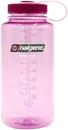 Nalgene Sustain Tritan BPA-Free Water Bottle Made with Material Derived from 50% Plastic Waste, 32 OZ, Wide Mouth, Cosmo