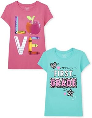 The Children's Place Girls School Graphic T Shirts Multipack