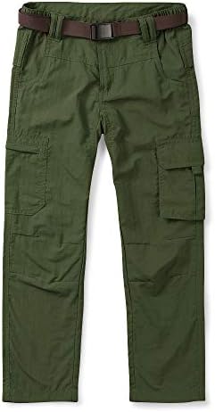 OCHENTA Men & Boys' Quick Dry Cargo Pants for Outdoor Hiking Camping Fishing