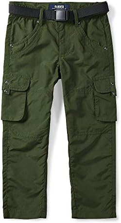 OCHENTA Men's & Boy's Pull on Casual Cargo Hiking Pants, Quick Dry Outdoor Camping Fishing