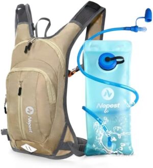 Hydration Pack Backpack for Women & Men, Lightweight Water Backpack with 2L Water Bladder for Hiking Cycling Running Biking