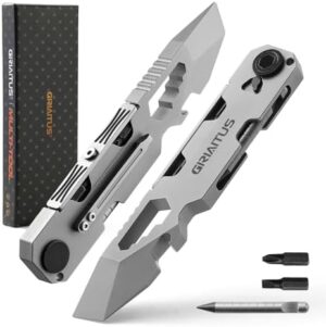 EDC Pry Bar Multitool with Bi-Directional Ratchet Screwdriver & Everlasting Pen, Wrenches, Crowbar, Bottle and Box Openers - Your Versatile Companion for Everyday Carry and Camping Accessories