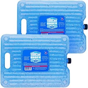 Cooler Shock Ice Packs for Cooler - Reusable, Premium, Large Ice Pack and Lunch Cooler Set for Long Term Use - Cools Faster Than Ice - Cooler Accessories