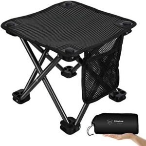 KingCamp Camping Stool Small Protable Folding Stool Mini Lightweight Backpacking Slacker Chair for Outdoor Camping Hiking Fishing Traveling Picnic