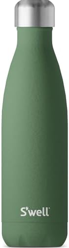 S'well Stainless Steel Water Bottle, 17oz, Green Jasper, Triple Layered Vacuum Insulated Containers Keeps Drinks Cold for 36 Hours and Hot for 18, BPA Free, Perfect for On the Go