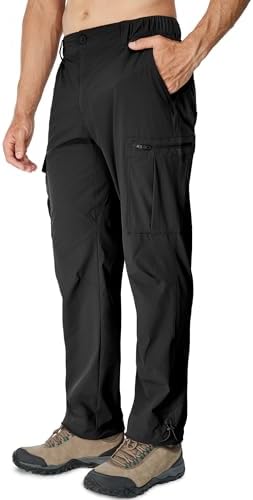 MOURCE Quick Dry Hiking Pants Men Lightweight - Water Resistant Outdoor Cargo Pants for Men with Pockets