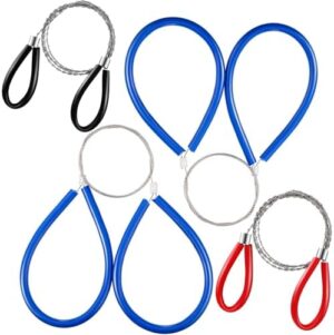 4 Pcs Stainless Steel Cable Saw, Metal Wire Saw Hand Pocket String Emergency Survival Rope Cutting Tools PVC Pipe Cutting Tool for Wood Camping Hiking Hunting, 23.62 Inch(Red Black and Blue)