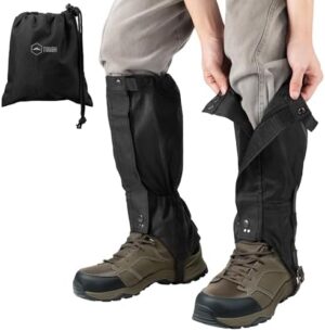 Tough Outdoors Leg Gaiters for Men and Women - Adjustable Gators for Hiking Boots - Water-Resistant Boot Gaiters for Hiking - Durable Snow Gaiters, Hiking Gaiters for Men